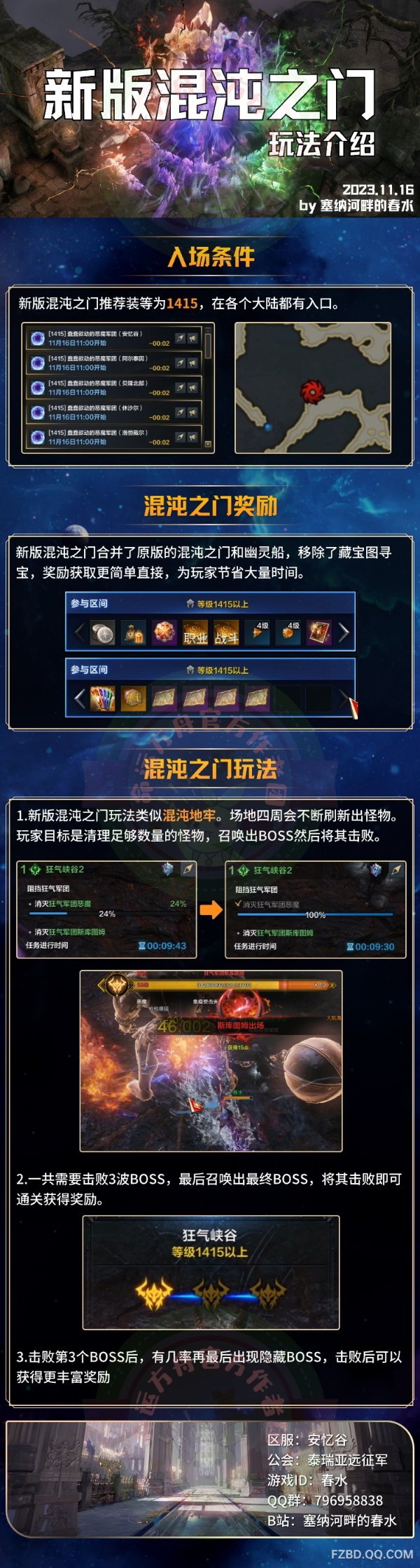 《命运方舟》新版混沌之门玩法介绍