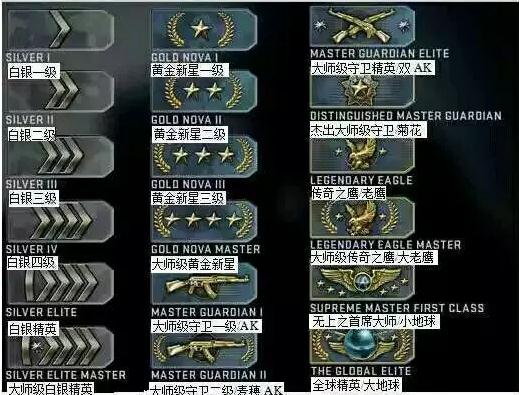 CSGO中官匹最高段位叫什么？