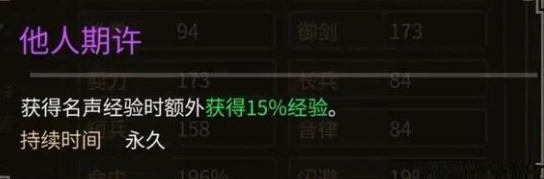 《大侠立志传》他人期许怎么获得