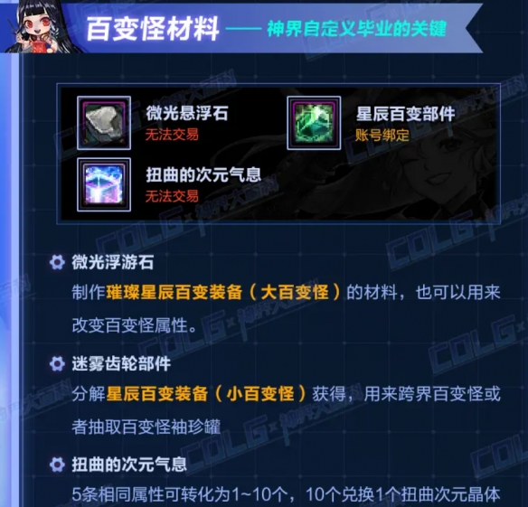 《dnf》新版本材料作用一览