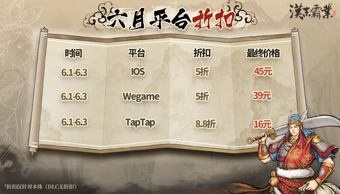 《汉末霸业》2021年6月各平台酬宾优惠活动！