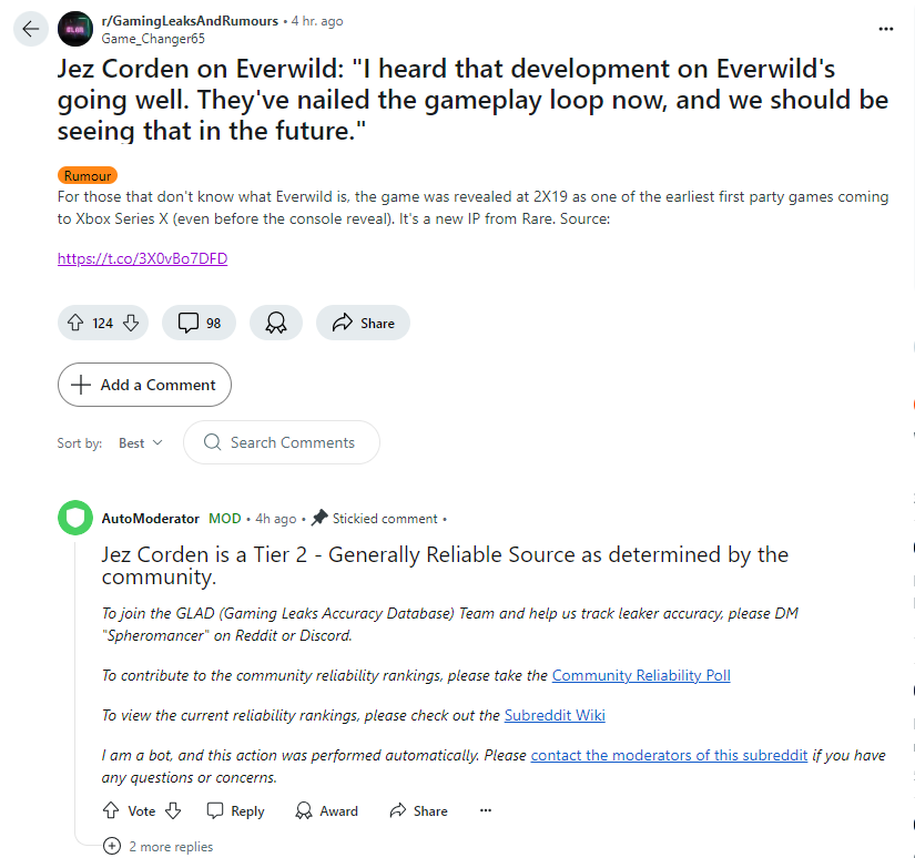 消息称Xbox第一方《Everwild》开发进展顺利，游戏玩法循环已经确认