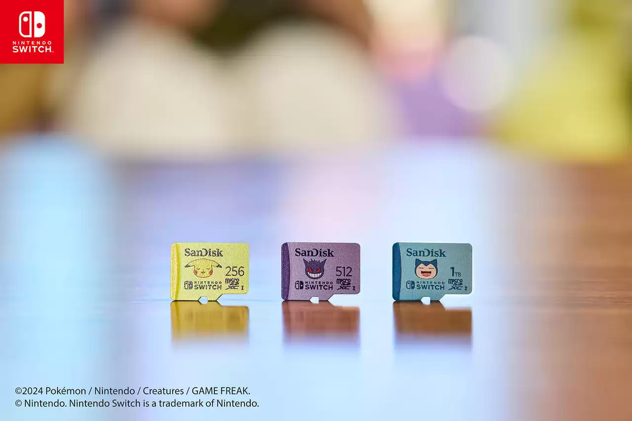 《精灵宝可梦》联名款主题microSD卡推出，皮卡丘、耿鬼、卡比兽对应不同容量